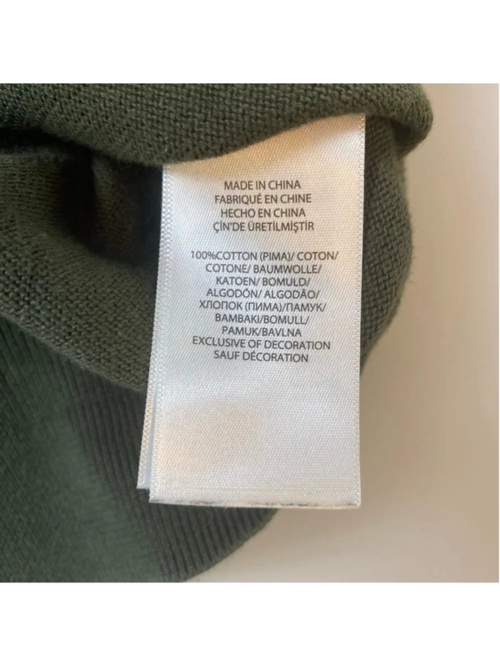 Polo Ralph Lauren V-Neck Sweater XXL Green Pima Cotton Classic Knit Minimalist